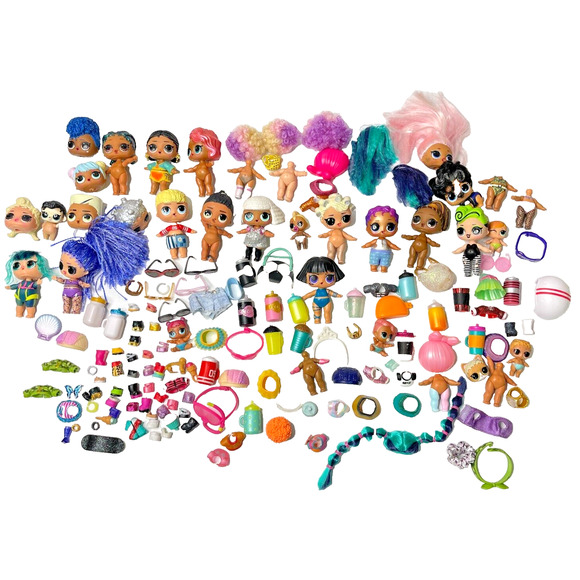 Lot of 157 LOL Surprise Mini Dolls Babies Sisters Pets Replacement Accessories - Picture 1 of 3